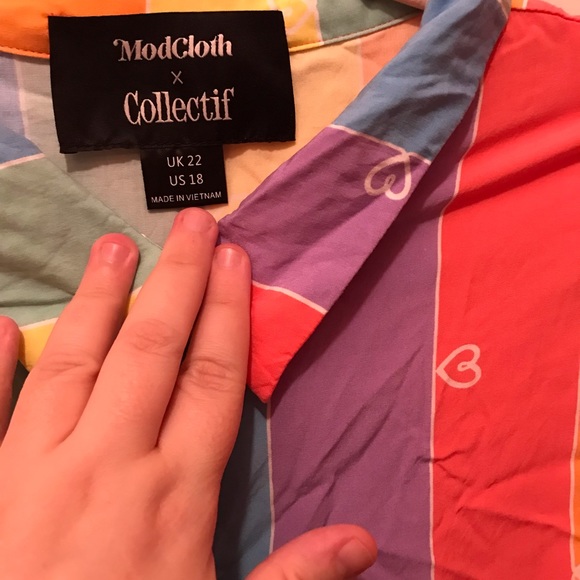 Modcloth Collectif Prismatic Tie Front Blouse - Picture 10 of 11